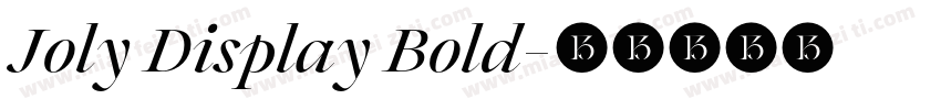 Joly Display Bold字体转换